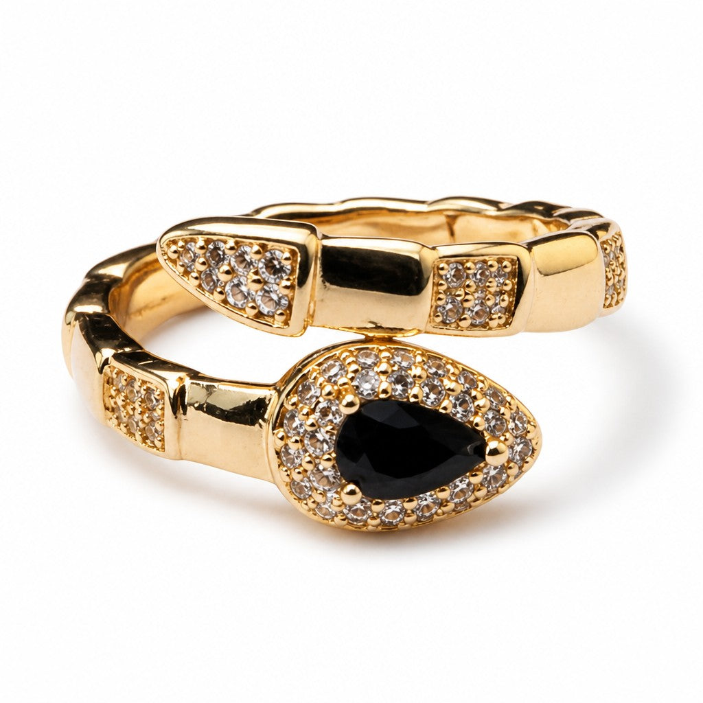 Ring Gold Maria Samara Black
