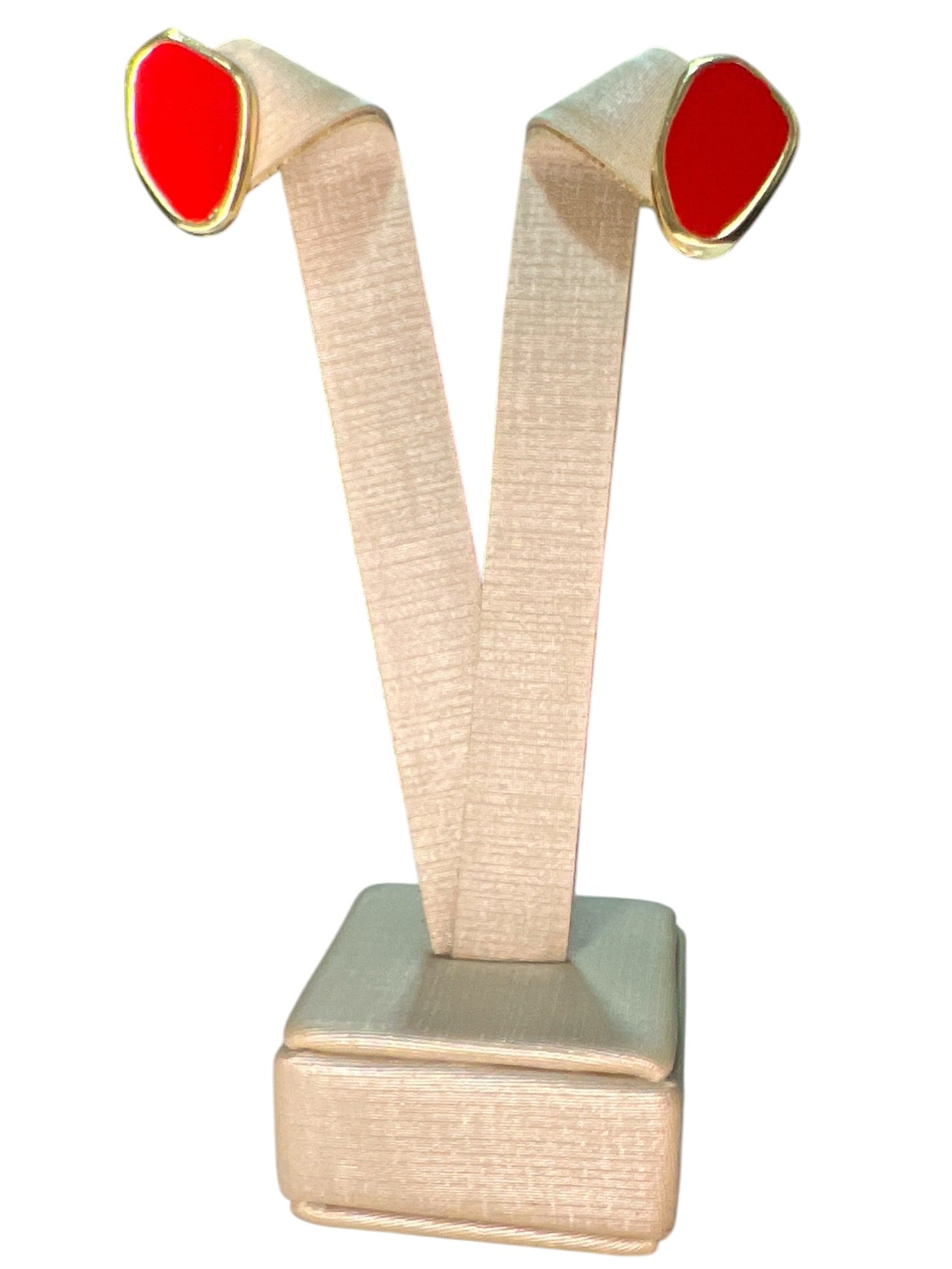 Earring Gold Maria Camila Vermelho