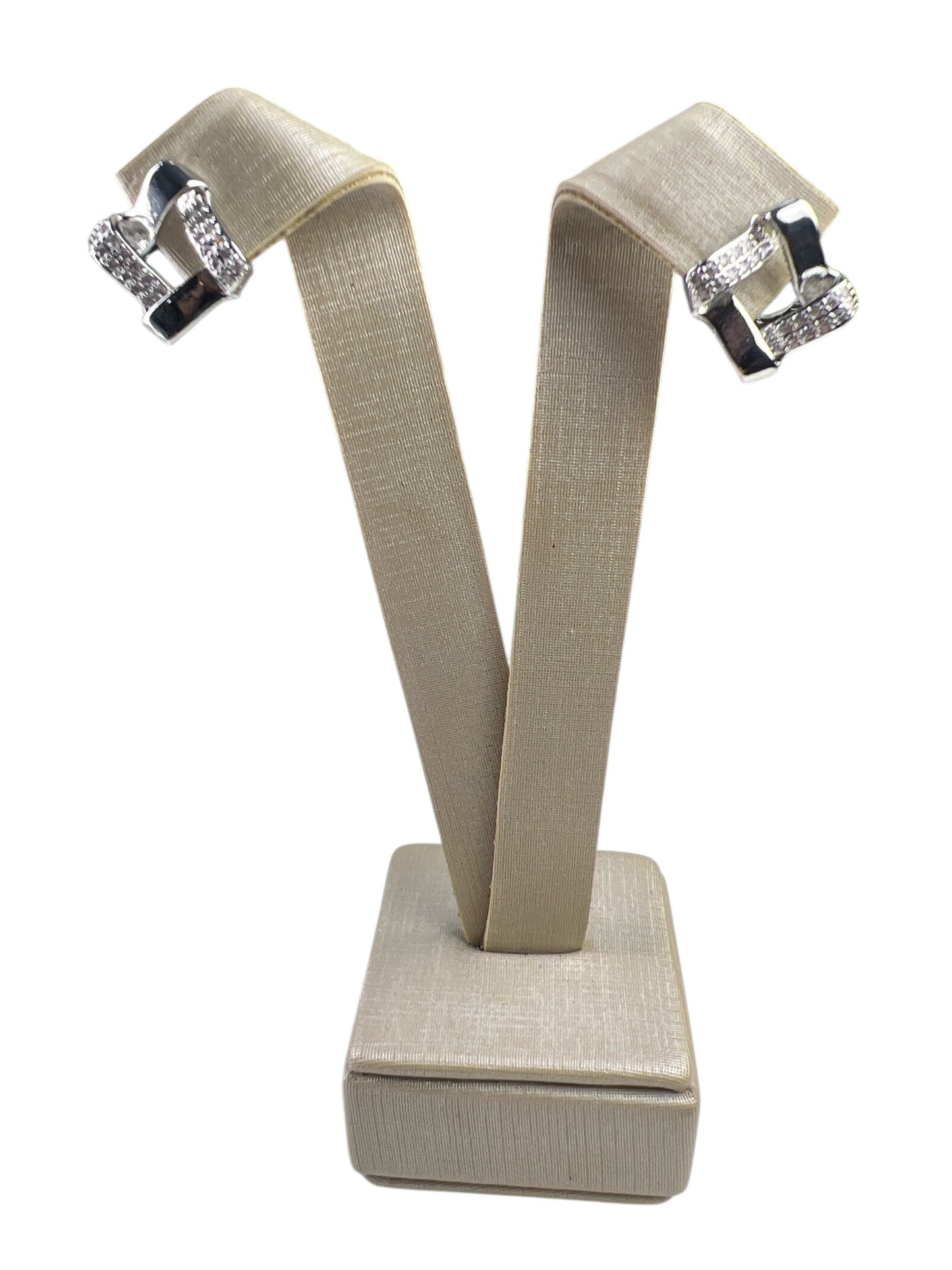 Earring Silver Quadrado Maria Jessie