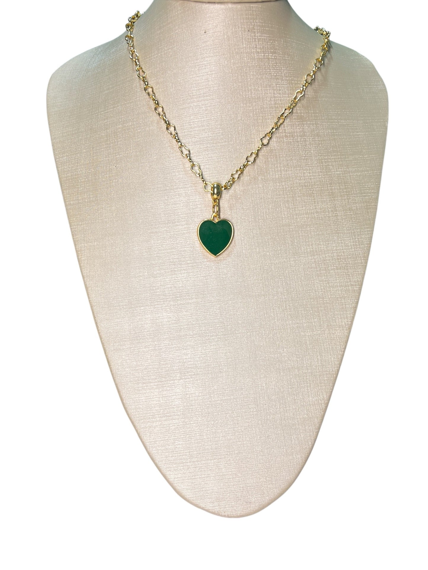 Necklace Gold Maria Leticia Verde
