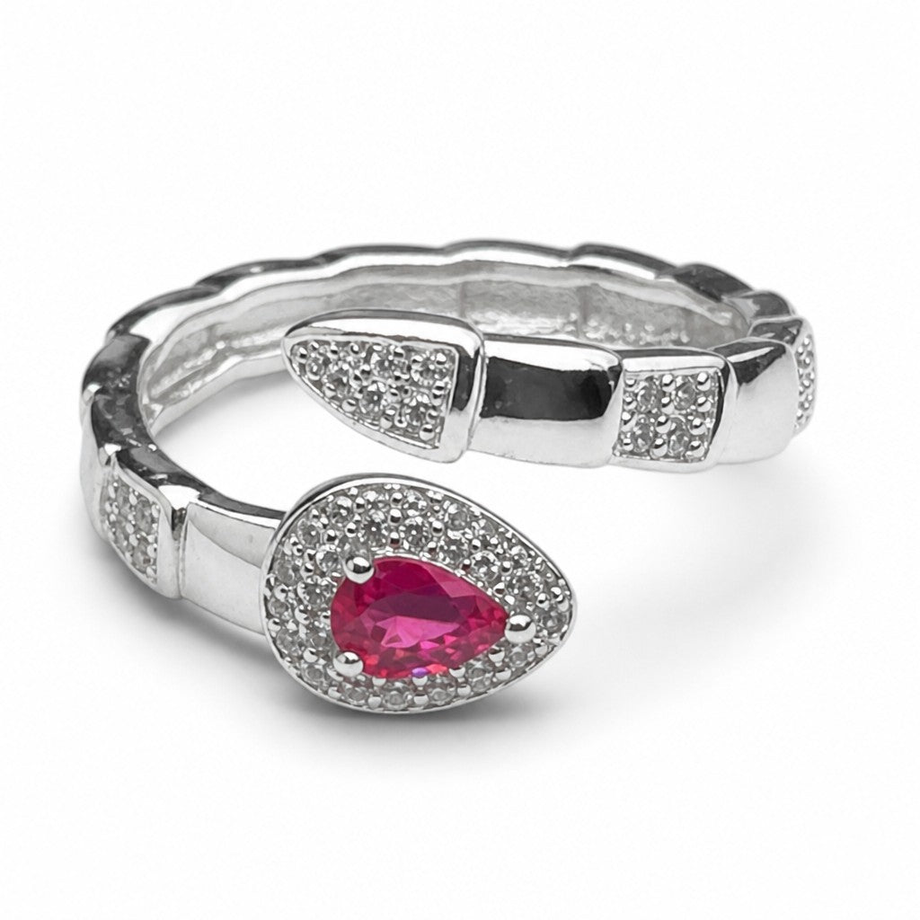 Ring Silver Maria Samara Pink