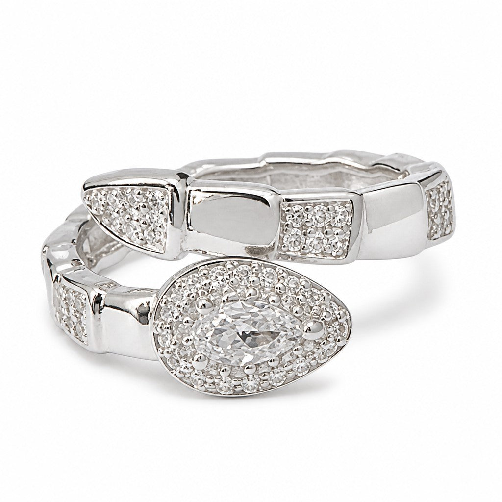 Ring Silver Maria Samara Cristal