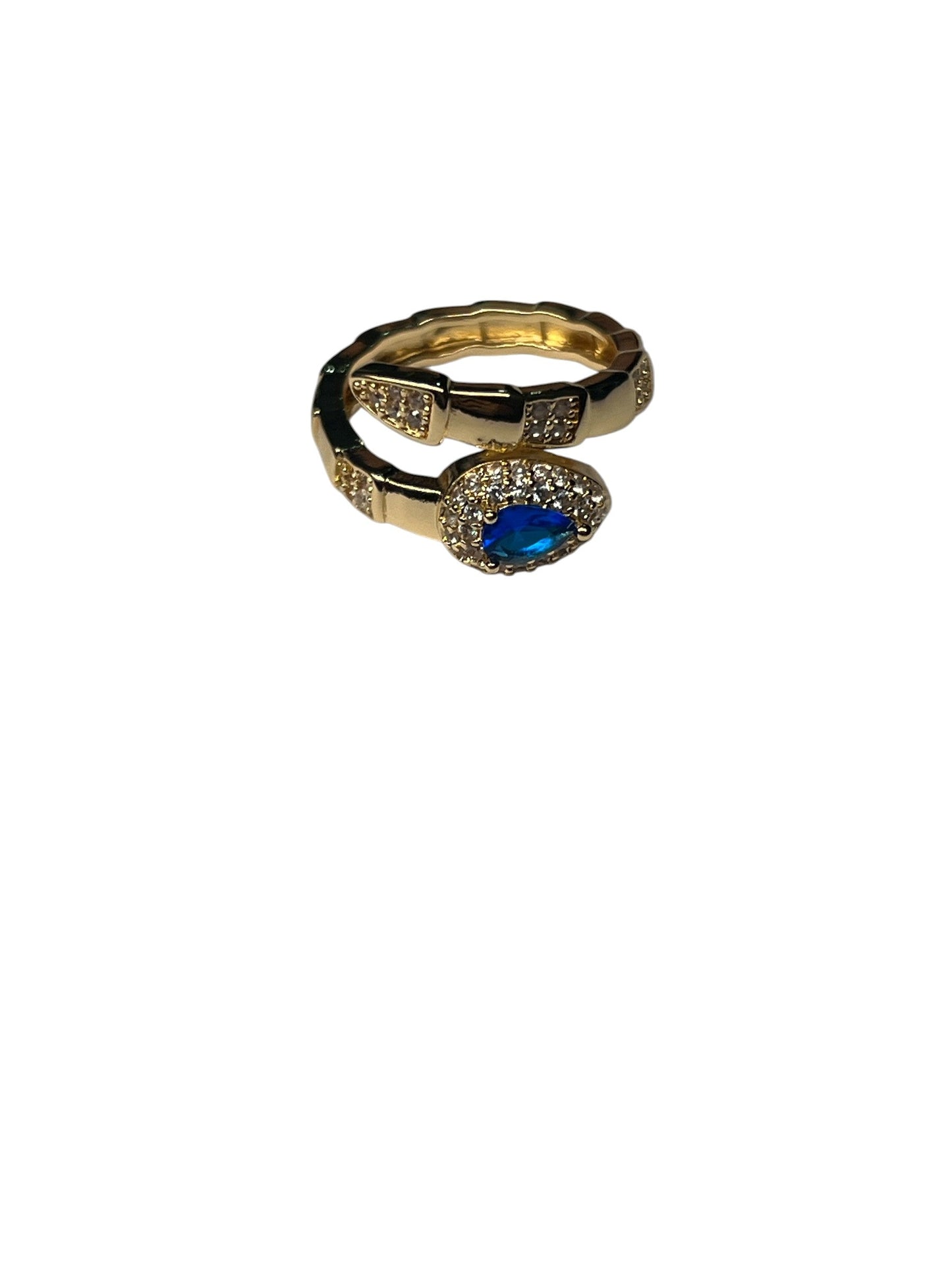 Ring Gold Maria Samara Azul