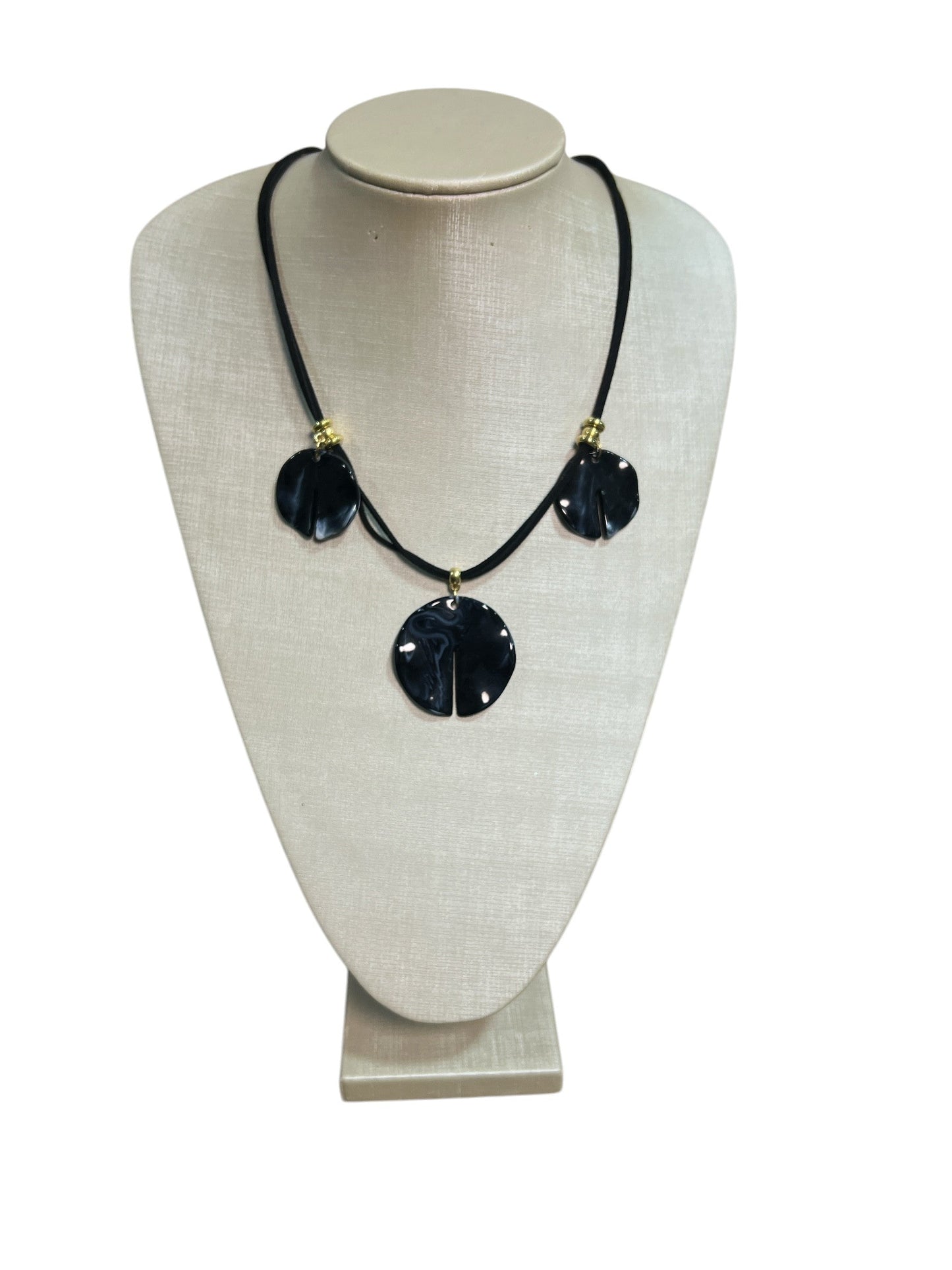 Necklace Maria Gabriela Black Marmorizado