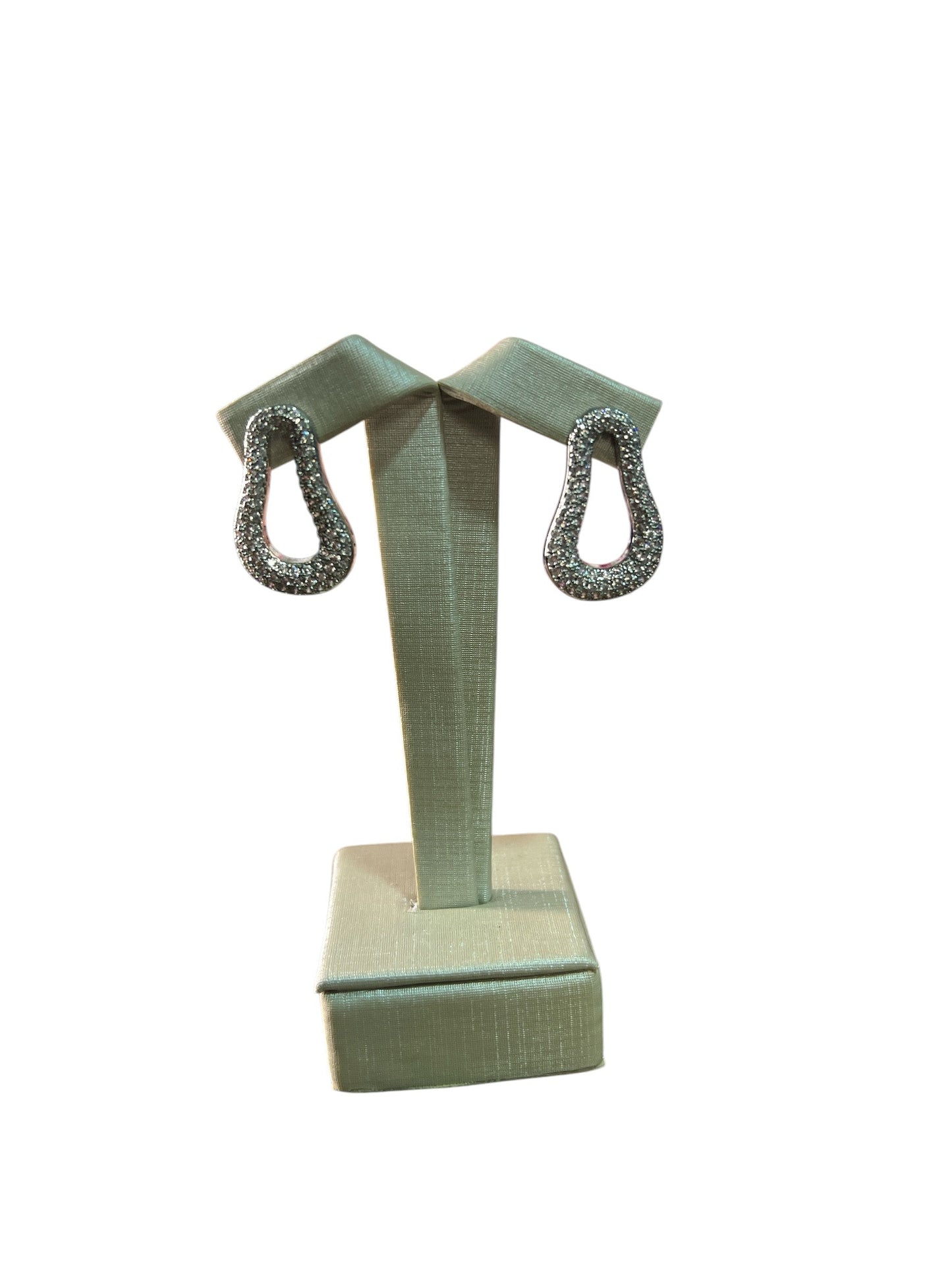 Earring Silver Cravejado Maria Gabriele