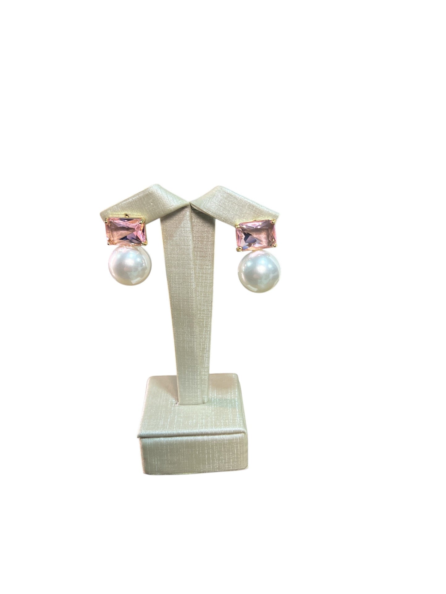 Earring Gold Maria Isabel Pink