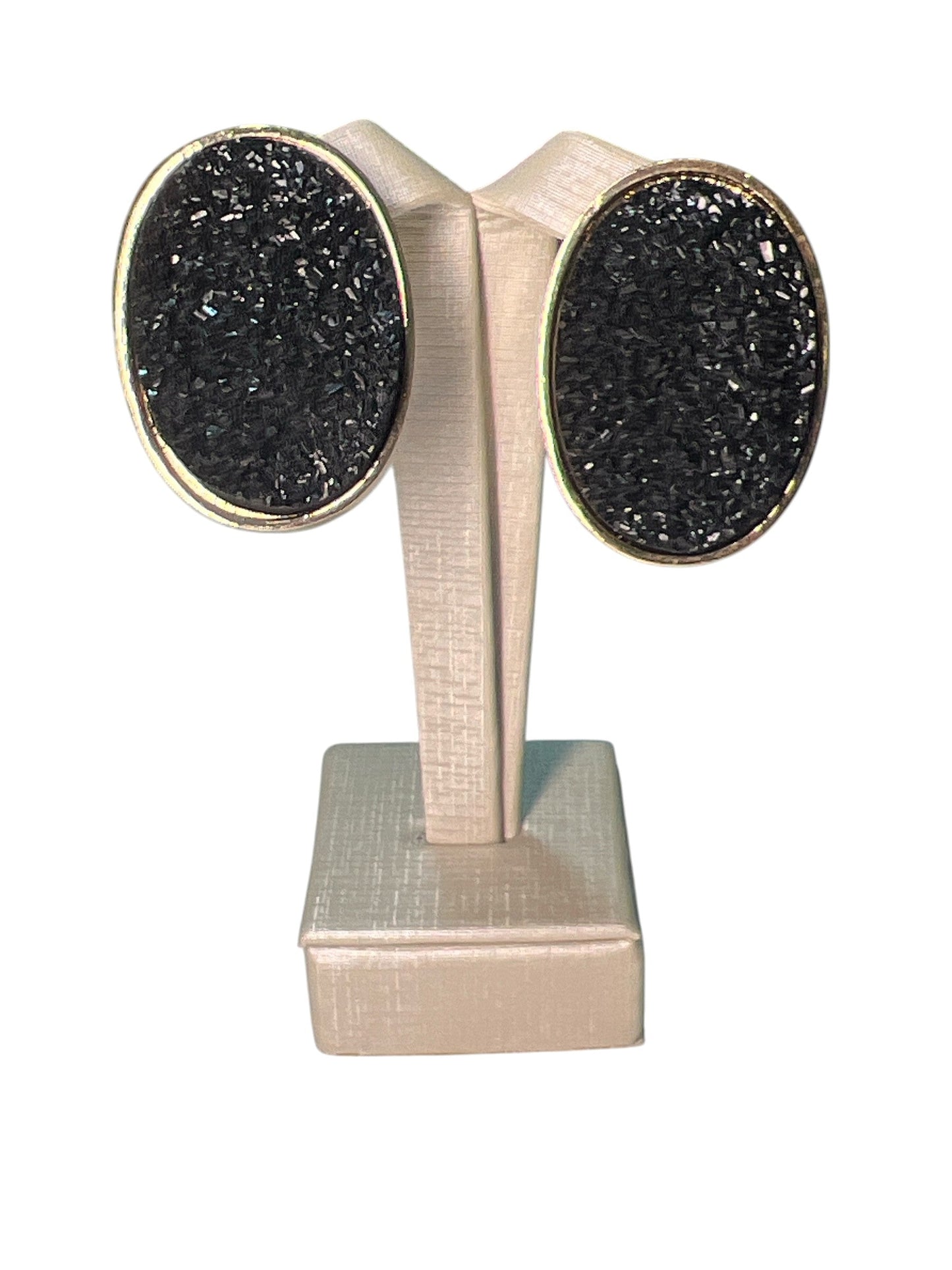 Earring Gold Maria Sabrina Black