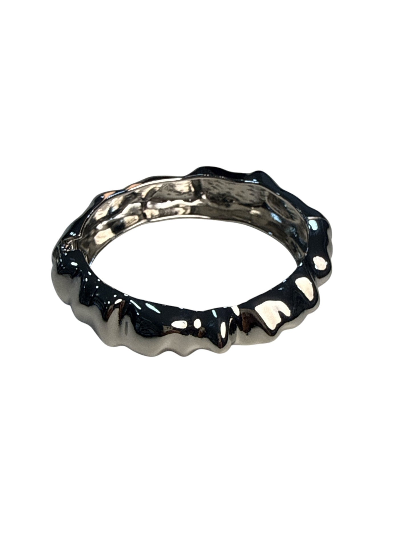 Bracelete Silver Minimalista Ondulado Maria Mônica