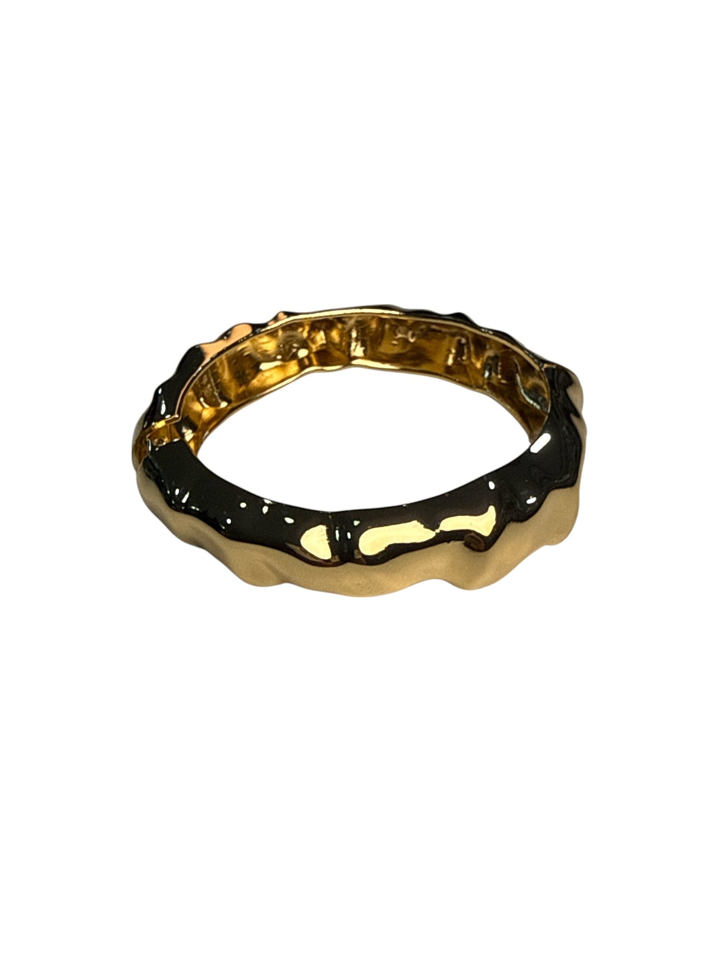 Bracelete Gold Texturizado Ondulado Maria Marina