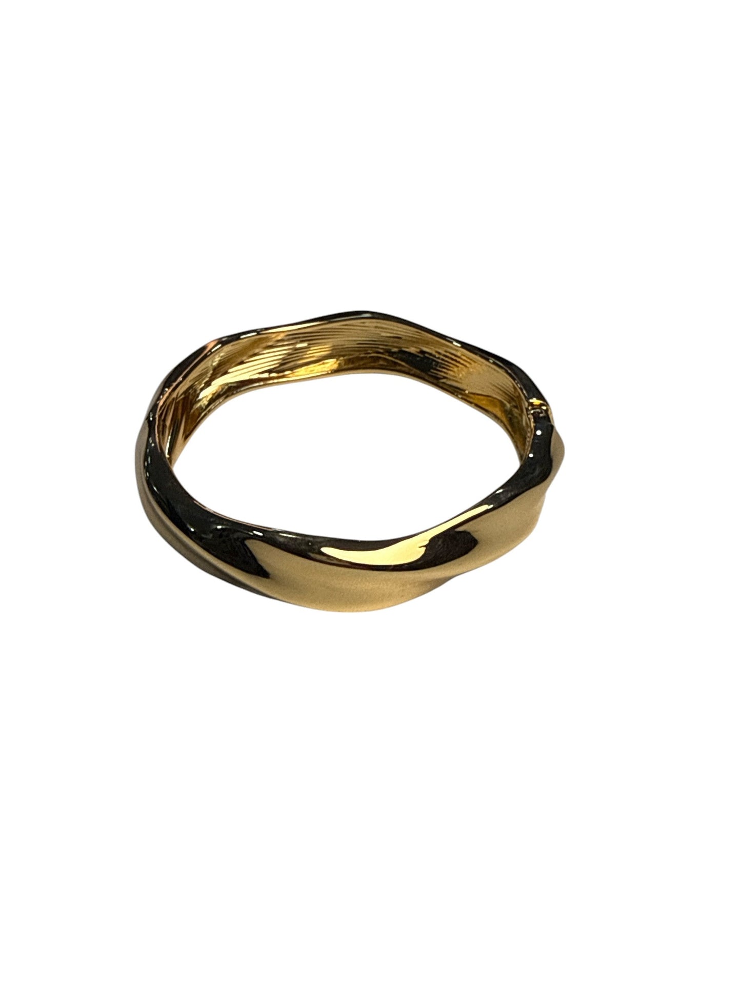 Bracelete Gold Minimalista Ondulado Maria Lívia
