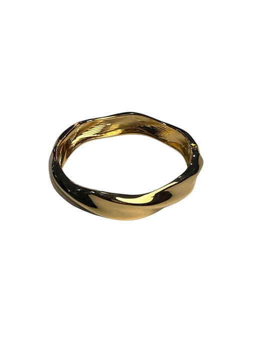 Bracelete Gold Minimalista Ondulado Maria Lívia