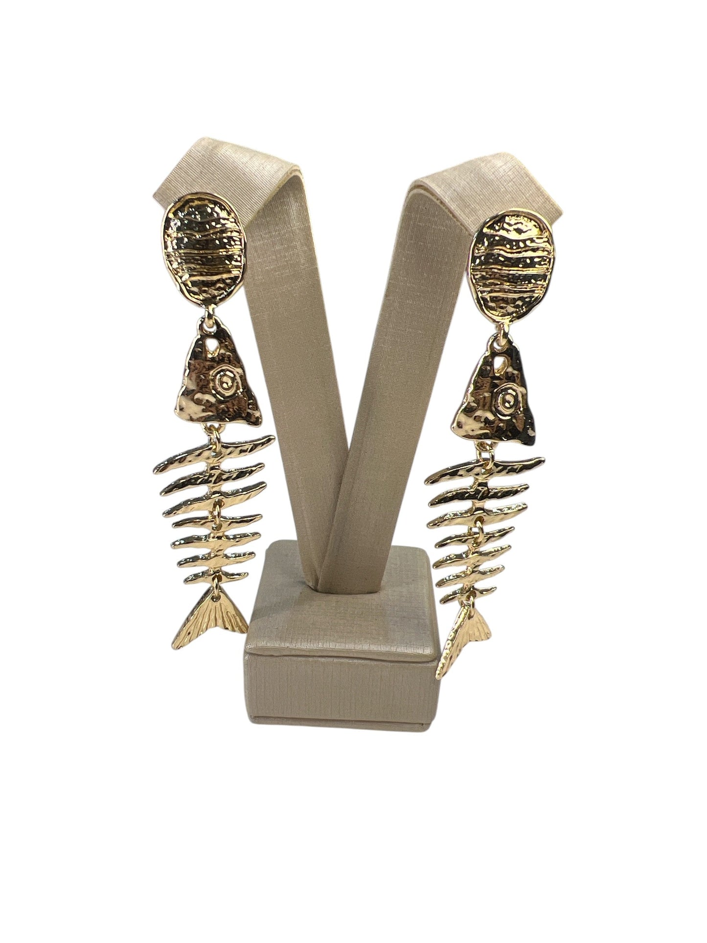 Earring Peixe Gold Feminino Maria Mariah