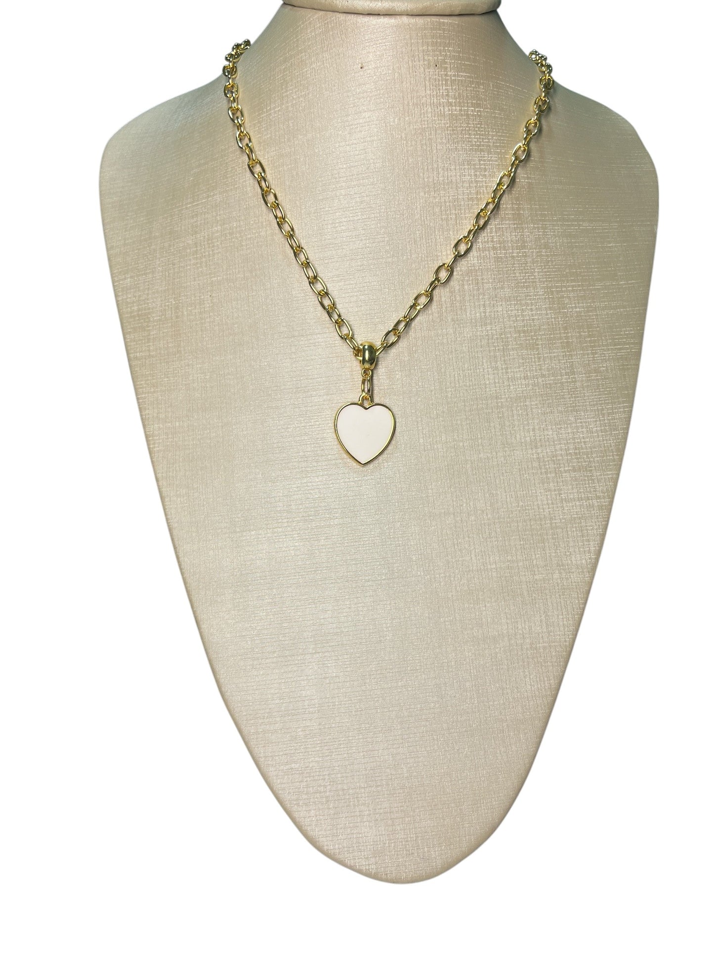 Necklace Gold Maria Leticia White