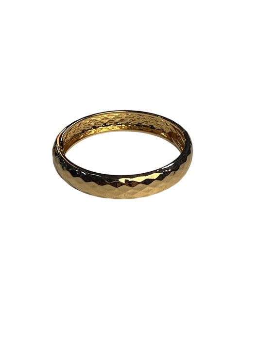 Bracelete Gold Minimalista Texturizado Maria Olívia