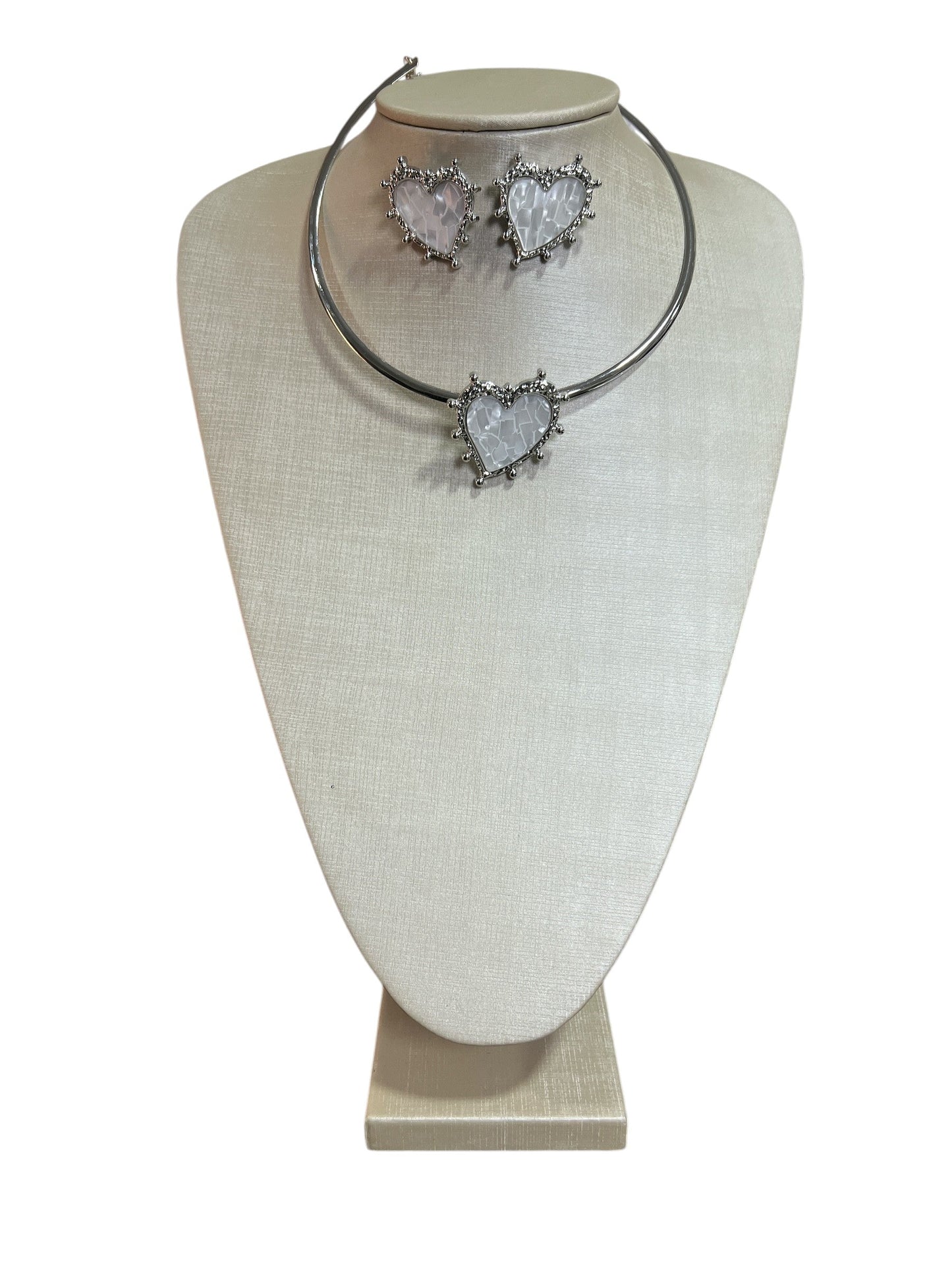 Set Silver Necklace + Earring Maria Mariah