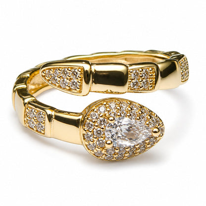 Ring Gold Maria Samara Cristal