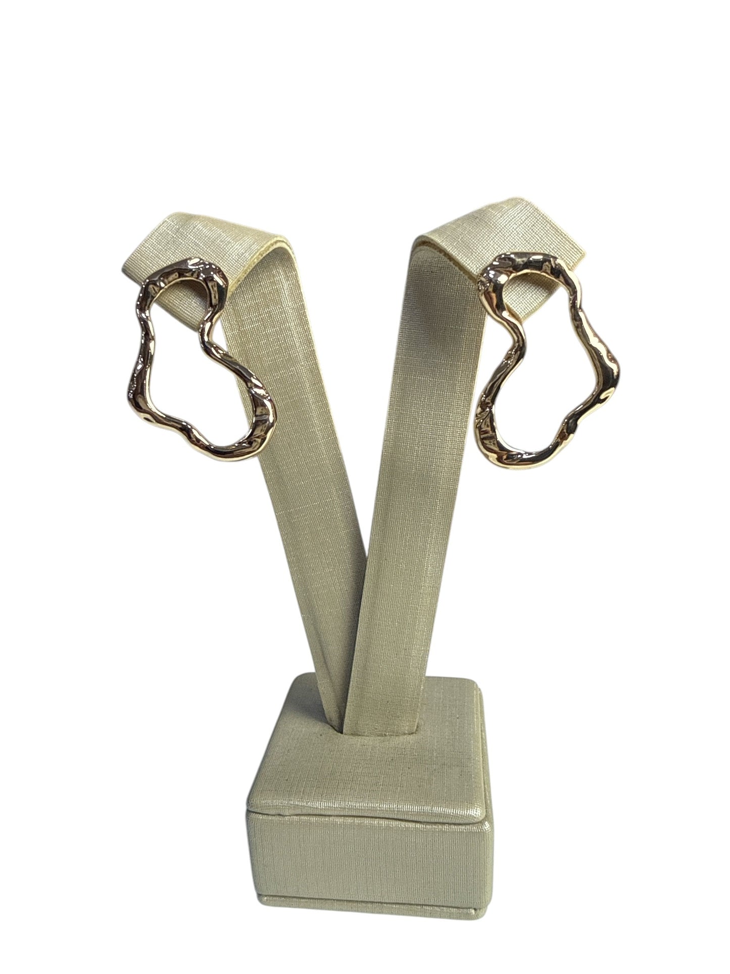 Earring Gold Argola Circuito Maria Yara