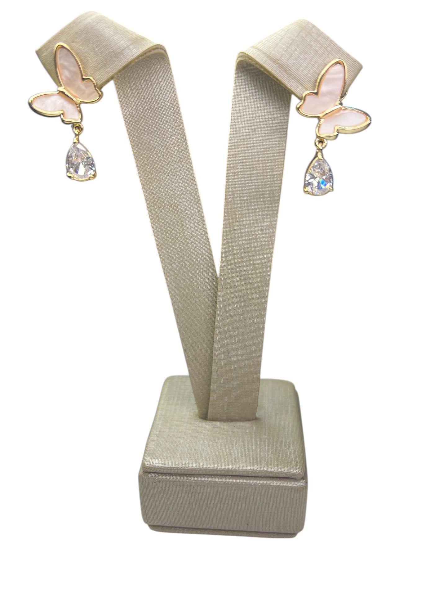 Earring Gold Borboleta Brilhante