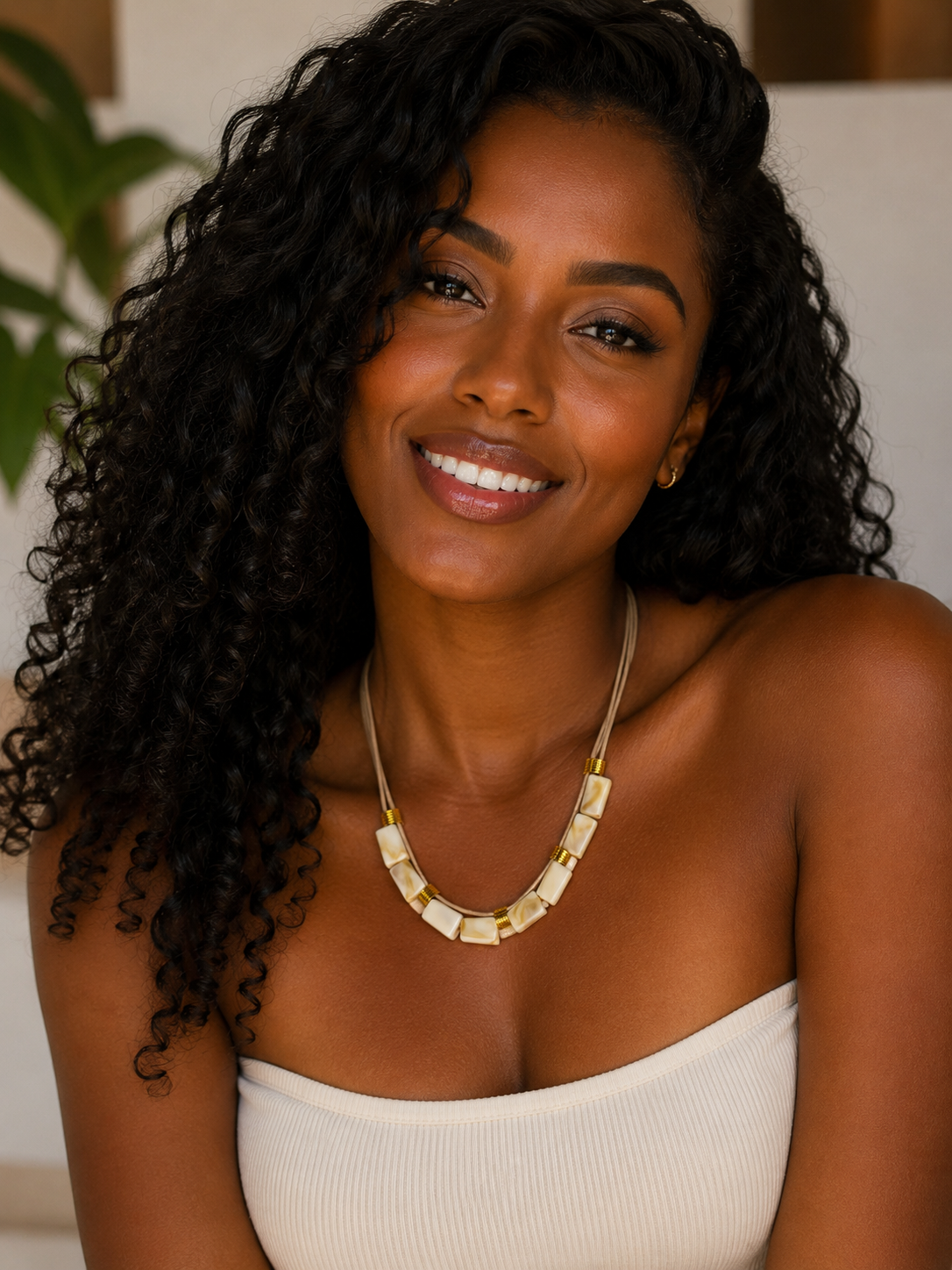 Necklace Maria Eduarda Bege