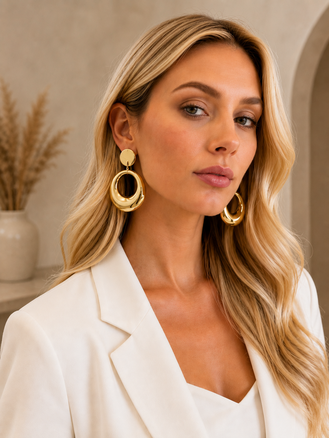 Earring Gold Maria Helena