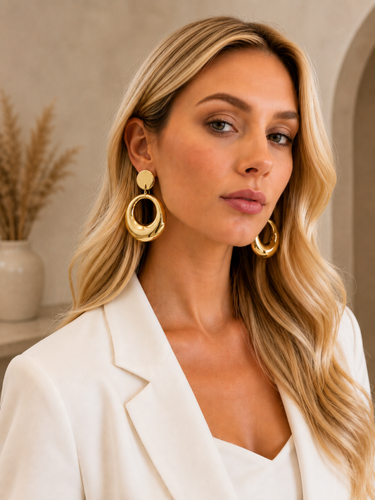 Earring Gold Maria Helena