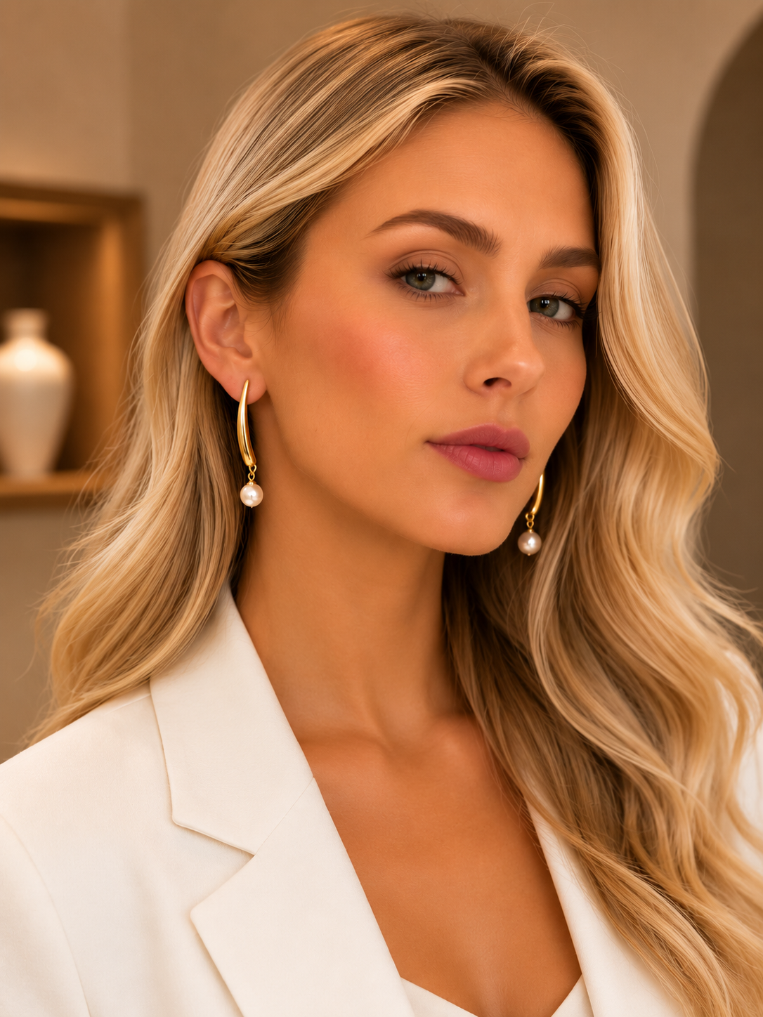 Earring Gold Maria Sara