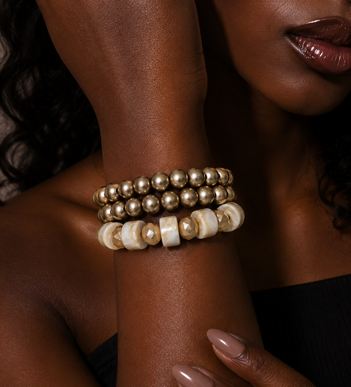 Trio Bracelet Dourada Maria Luiza