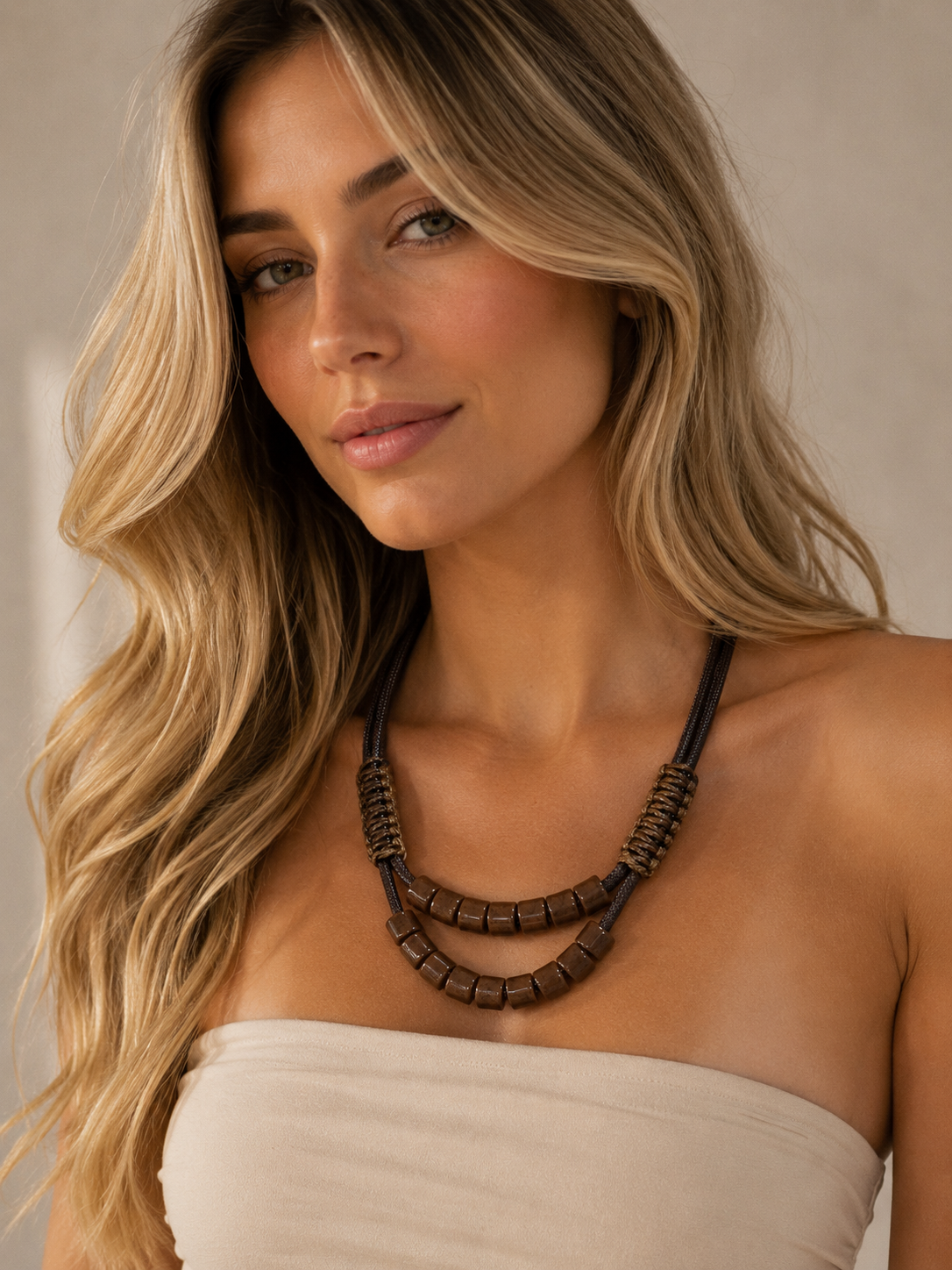 Necklace Maria Raquel Marrom