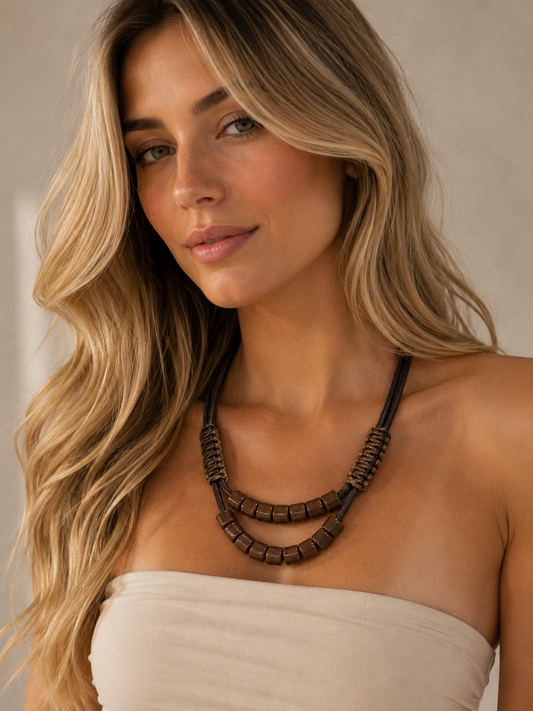 Necklace Maria Raquel Marrom