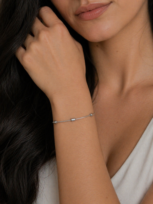 Bracelet Silver Aço Maria Flavia