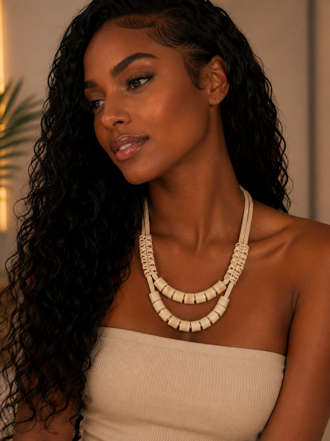 Necklace Maria Raquel Bege