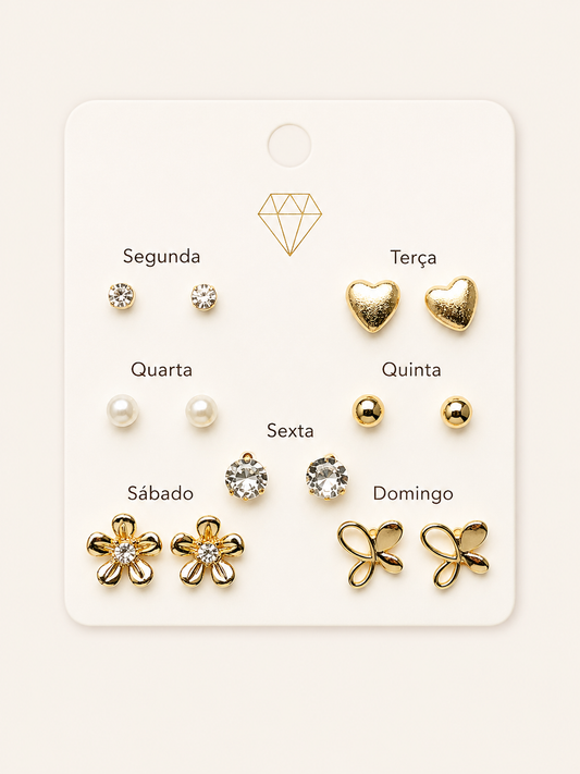 Earring Semaninha Gold