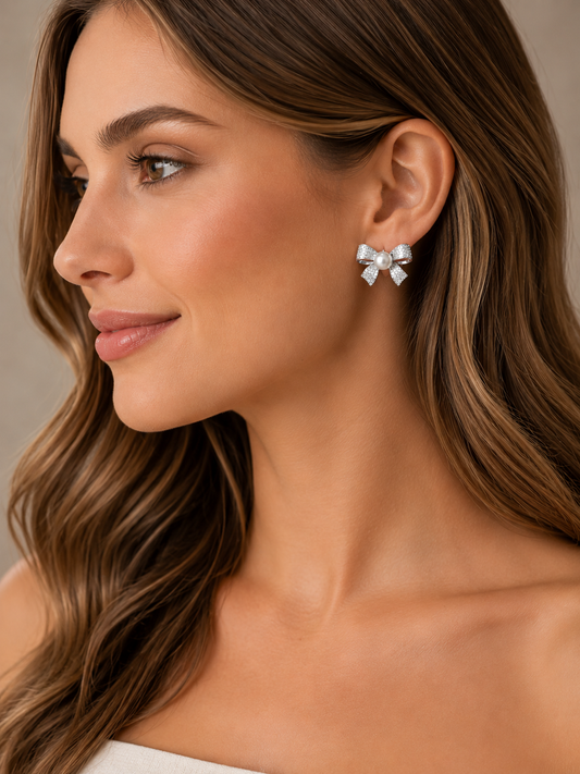 Earring Silver Laço