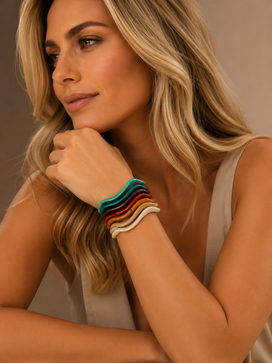 7 Braceletes Ondas Maria Eveline