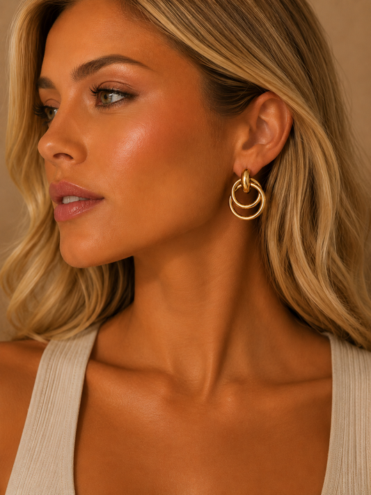 Earring Gold Maria Marta