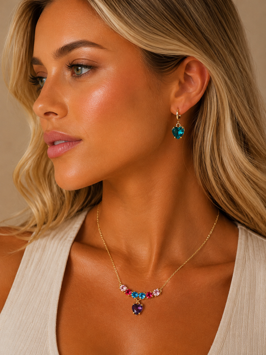 Set Gold Earring e Necklace Maria Iris