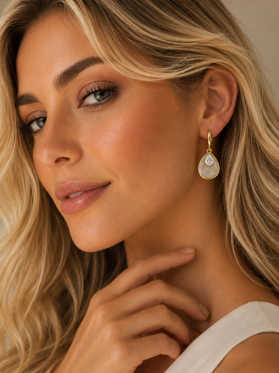 Earring Gold Gota Maria Paula