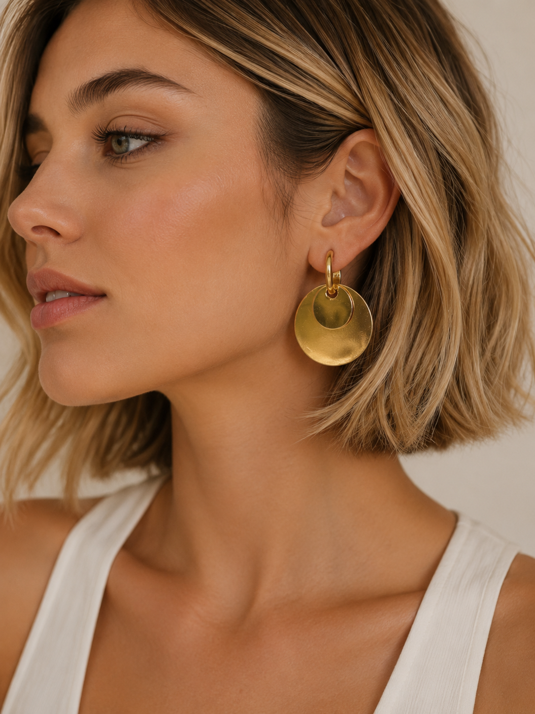 Earring Gold Maria Esther