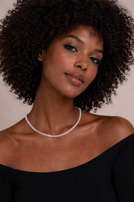 Necklace Maria Brisa Cristais Transparente