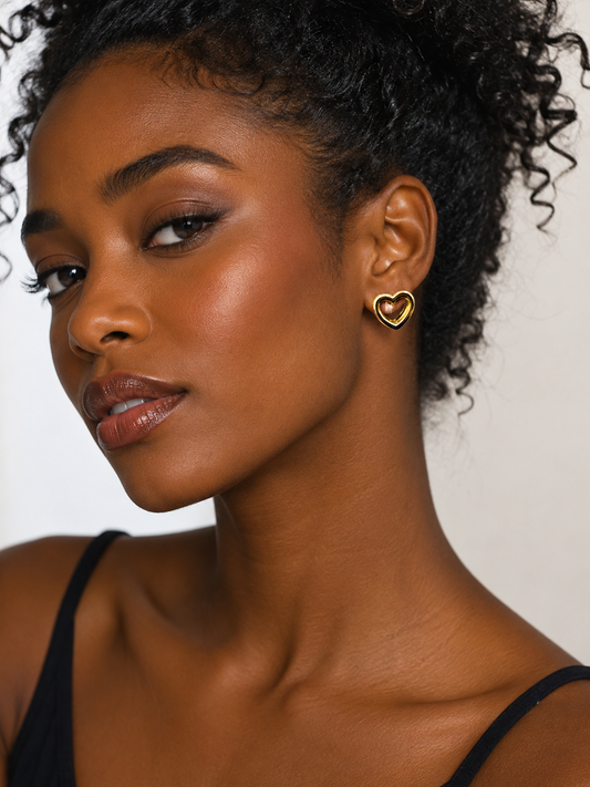 Earring Gold G Coloração