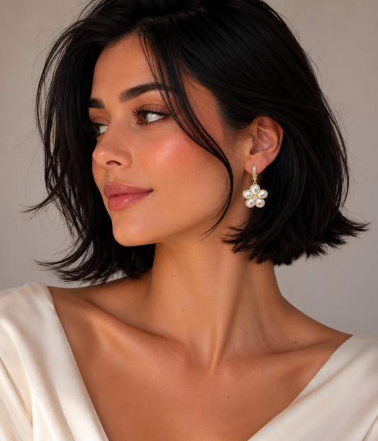 Earring Gold Flor