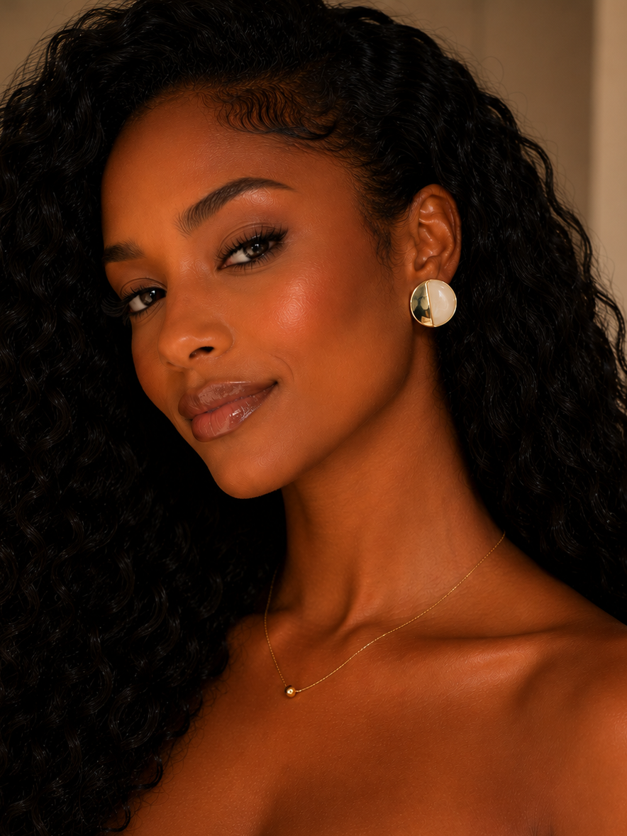 Earring Gold Maria Tamara