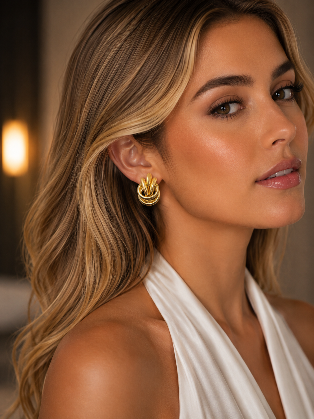 Earring Gold Maria Luciana