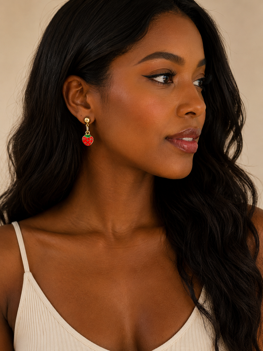 Earring Gold Morango