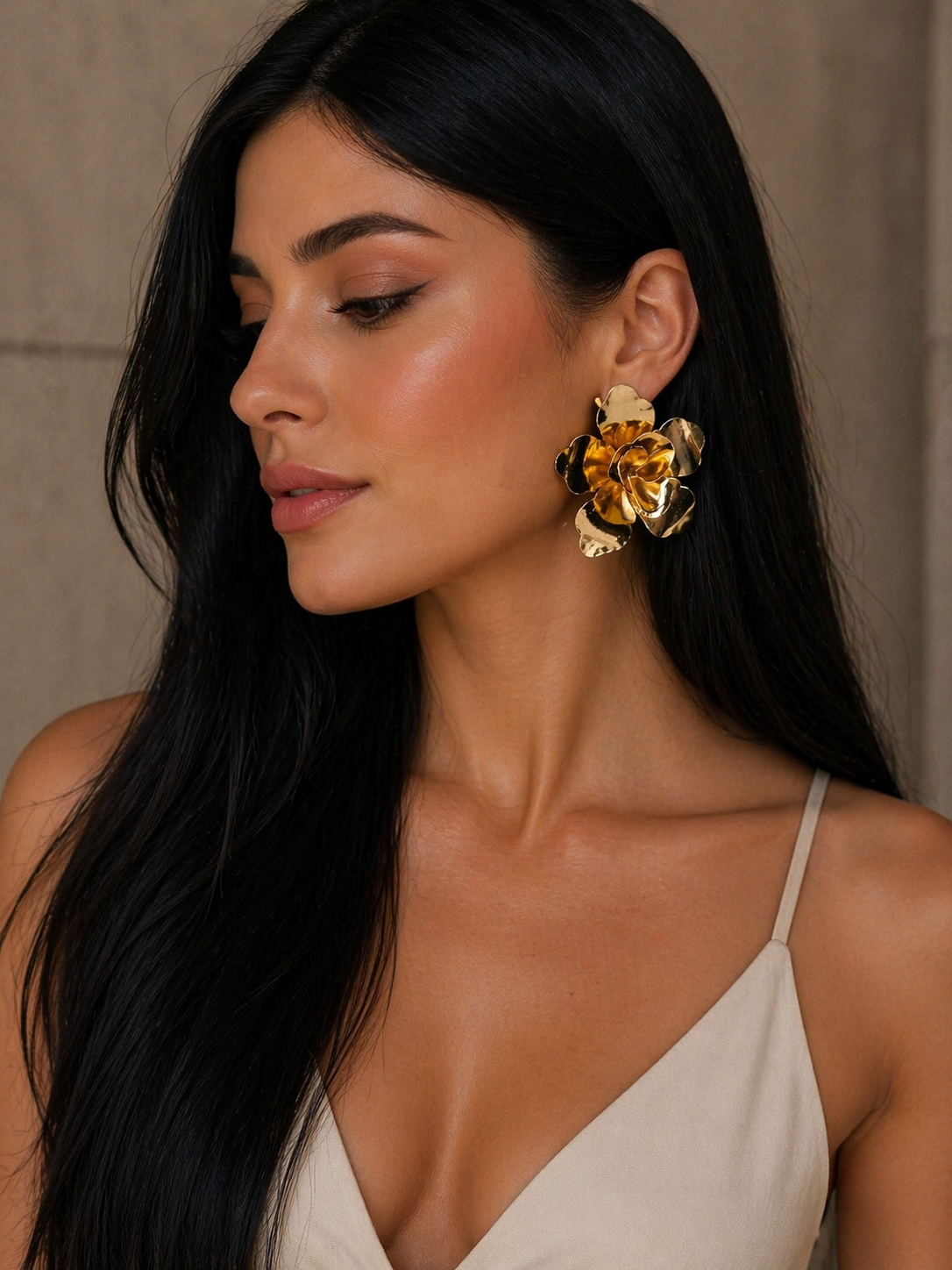 Earring Gold Flor Maria Sabrina