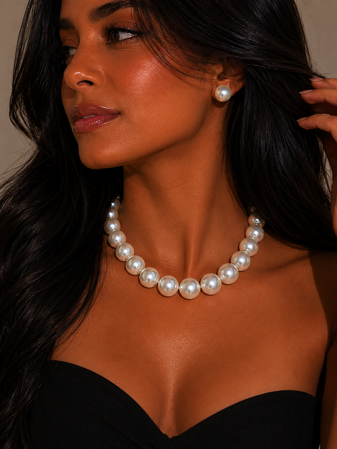 Set Necklace e Earring Perola