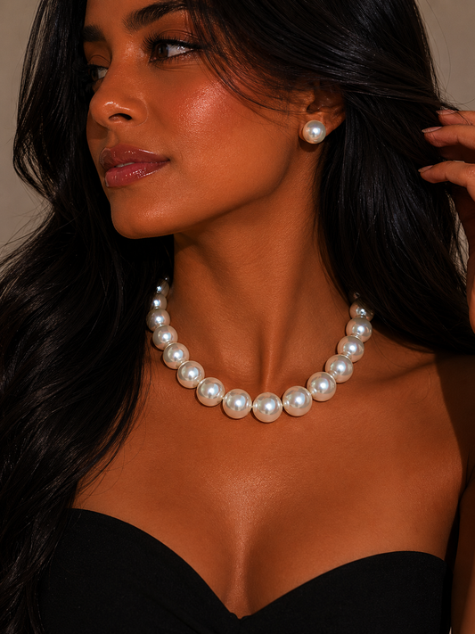 Set Necklace e Earring Perola