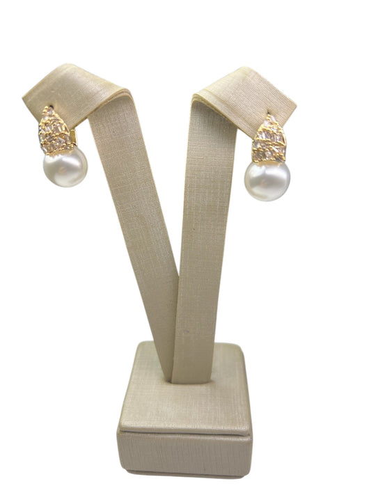 Earring Argola Gold Perola