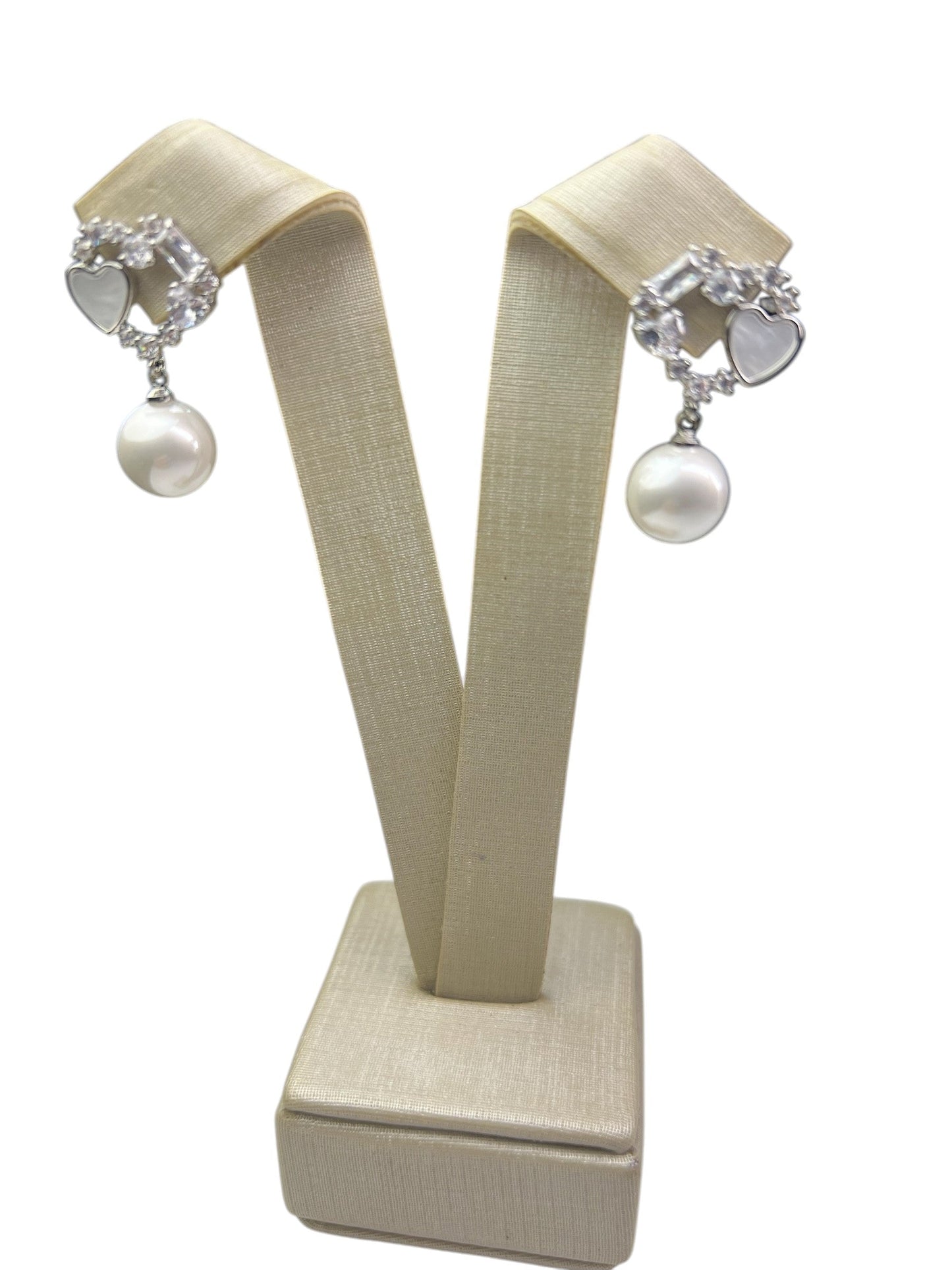 Earring Silver Coloração Perola