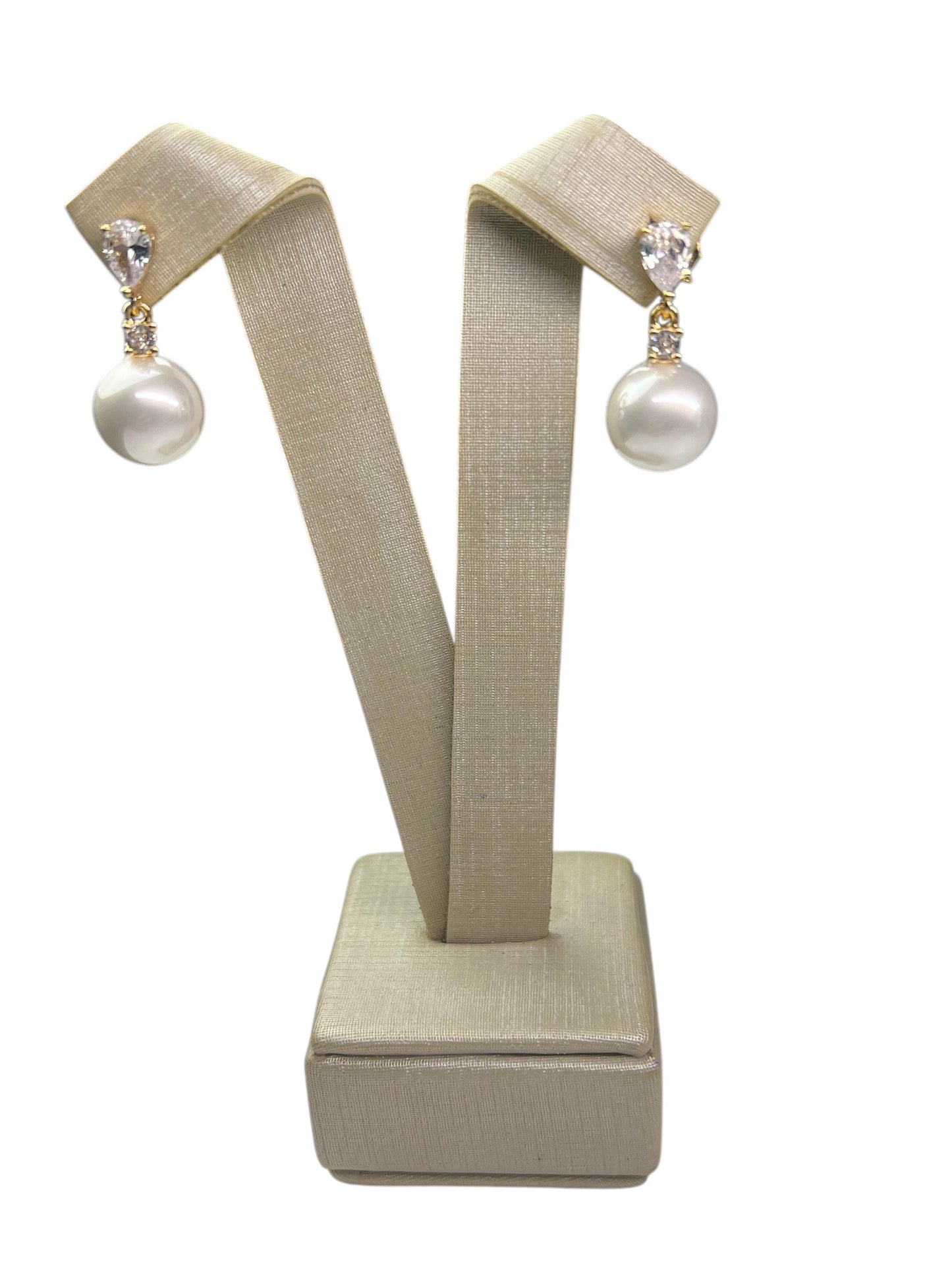Earring Gold Maria Diana Cristal
